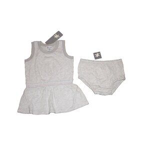 Splendid Baby Girls 2pc set 18-24 Months Gray Heather Top & Bloomers NEW
